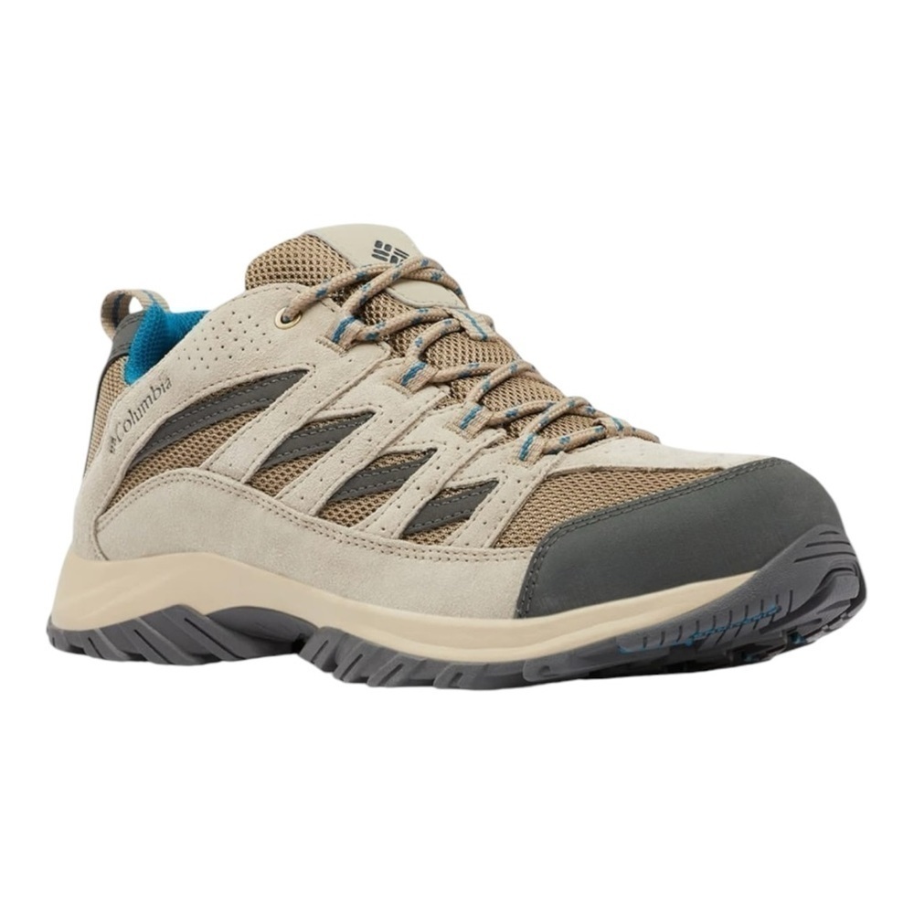 Columbia Crestwood Waterproof Hiking Shoe in Pebble, Lagoon NIB